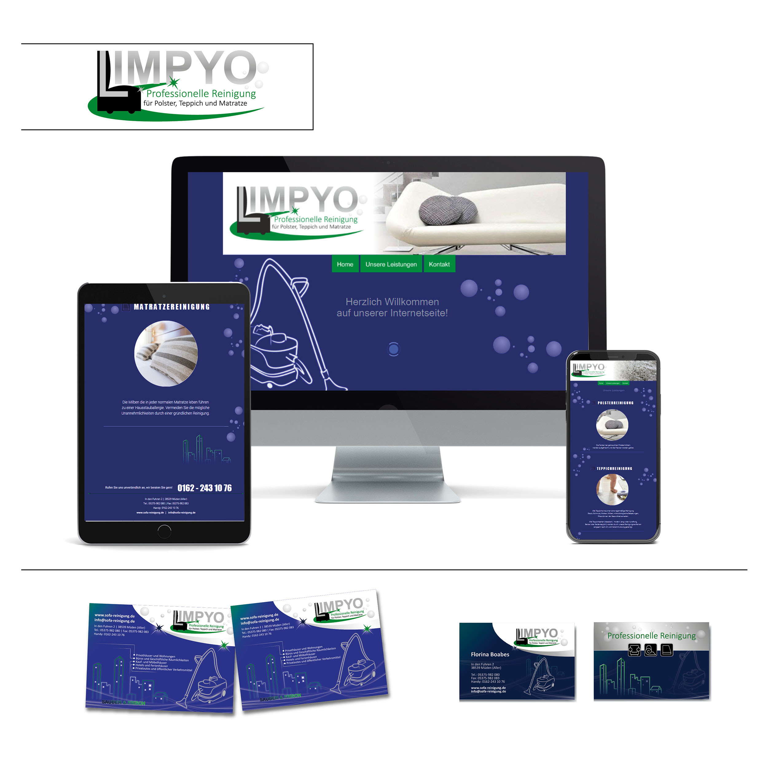 Logo Erstellung, Grafik- und Webdesign Lympio - professionelle Reinigung - Niedersachsen